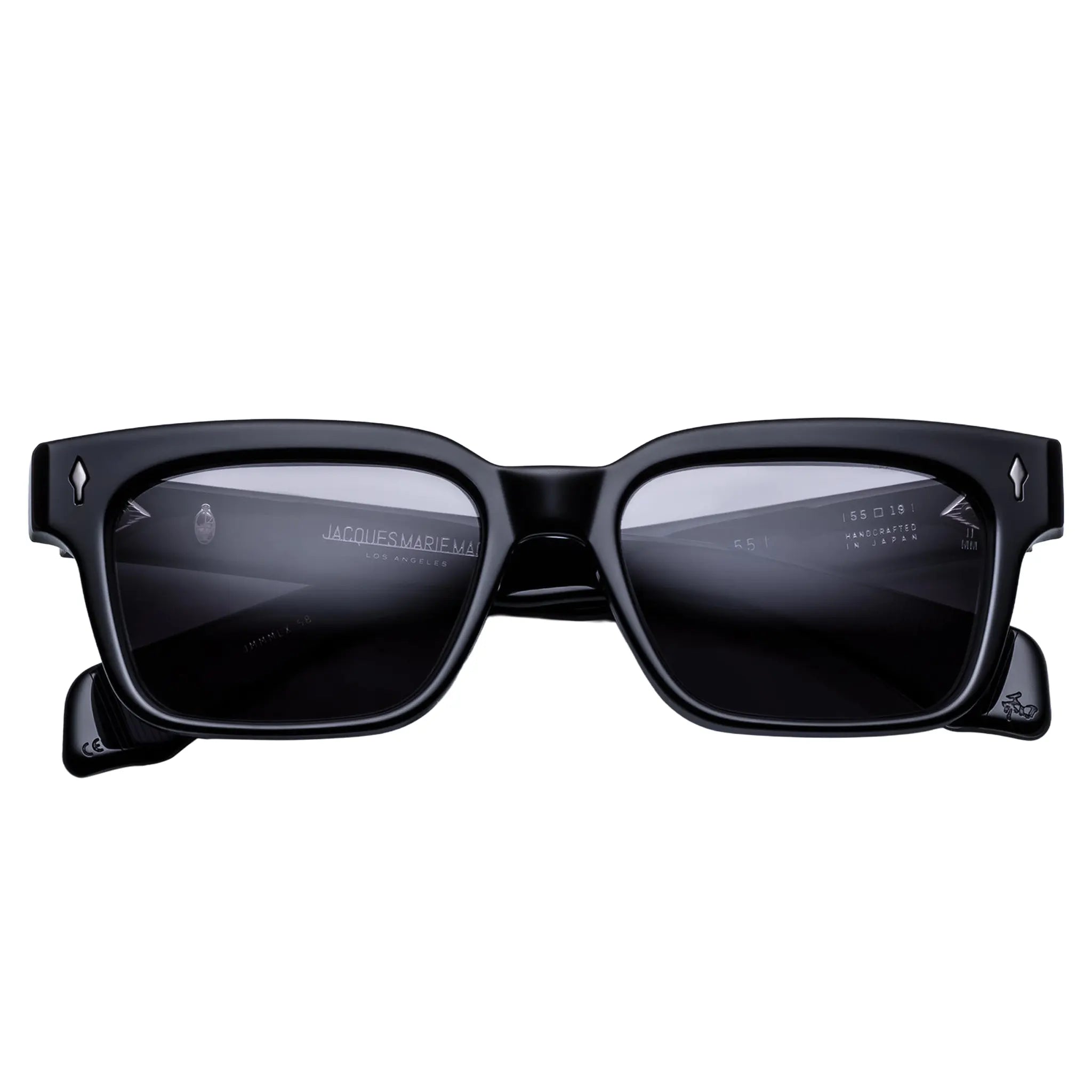 Front view of Jacques Marie Mage Molino 55 Raven Sunglasses